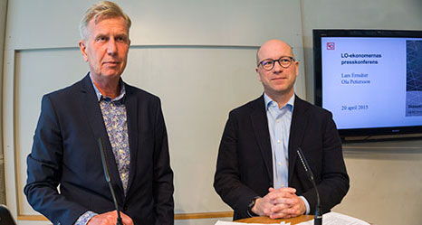 LO-ekonom Lars Ernsäter och LOs chefsekonom Ola Pettersson